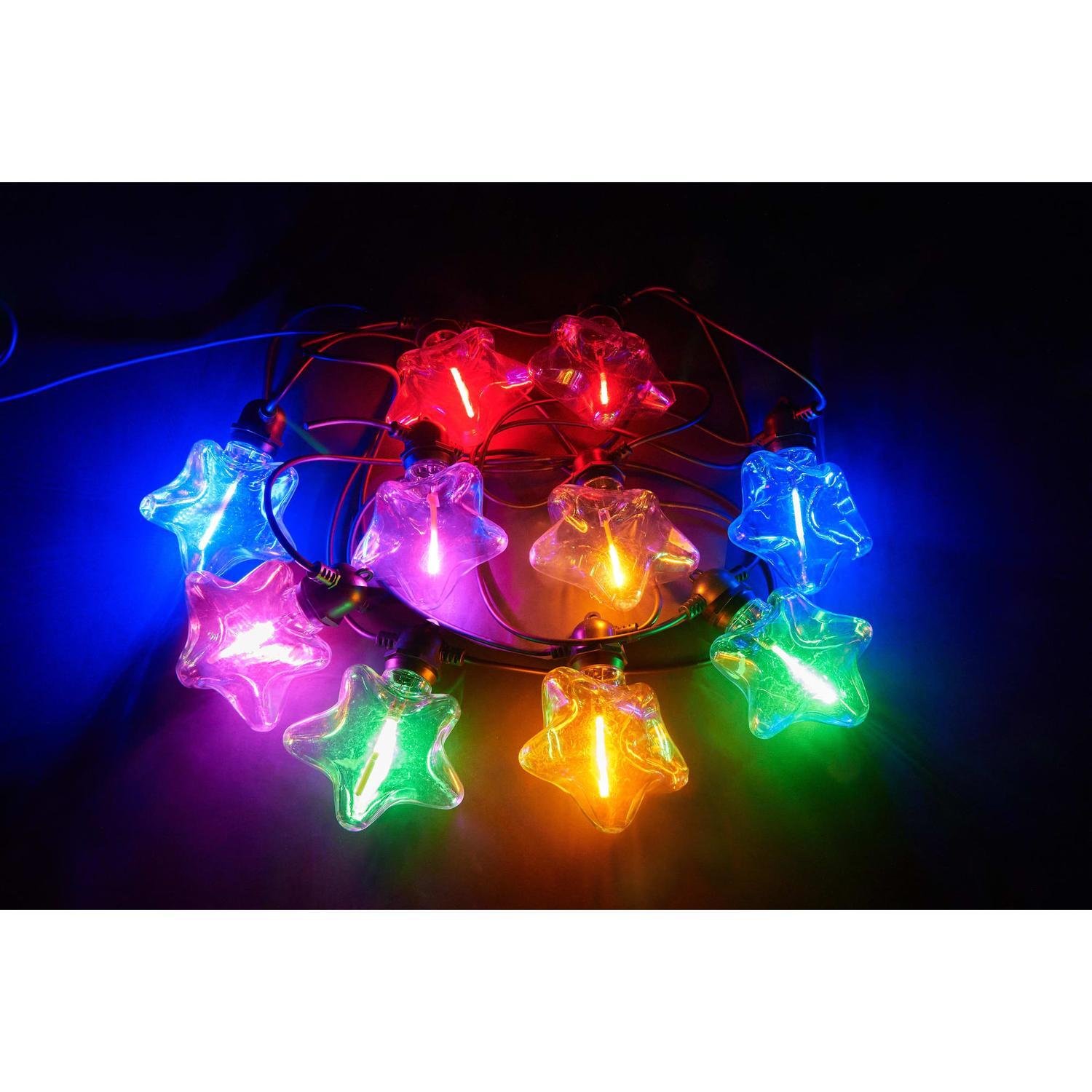 10 Star Chasing String Lights 4.5m / Plug-In Multi Colour