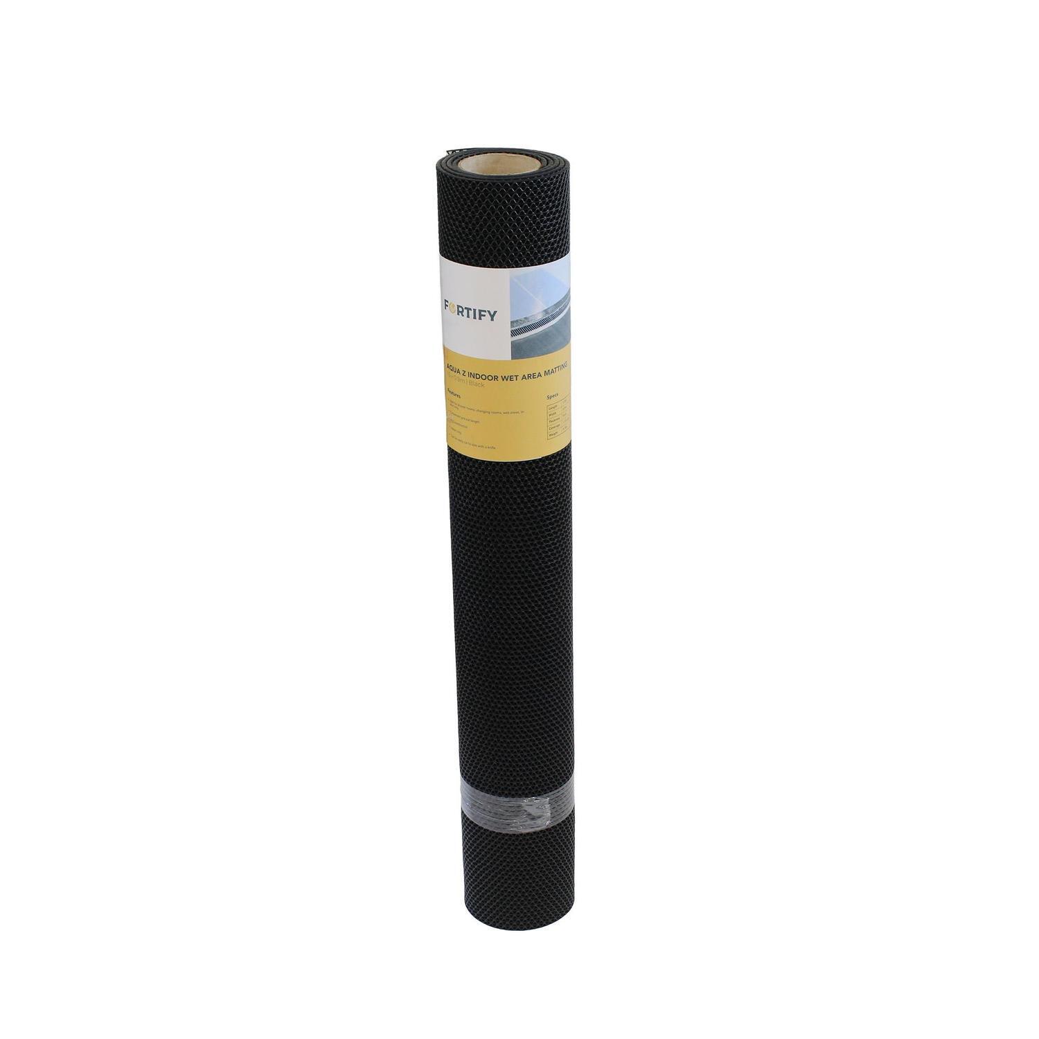 Aqua Z Indoor Wet Area Matting 1.5x0.9m Black