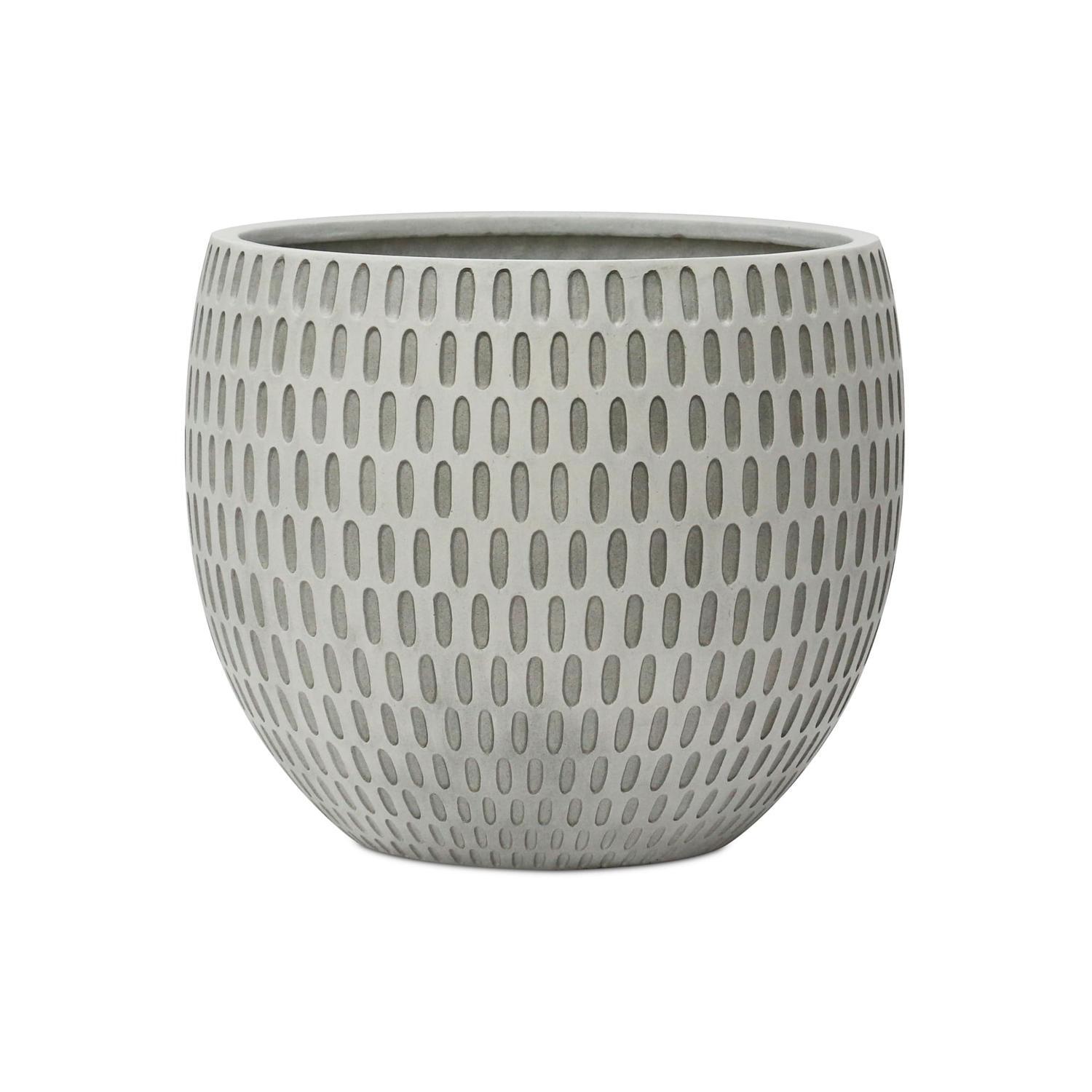 Sandy Polyresin Egg Pot M White