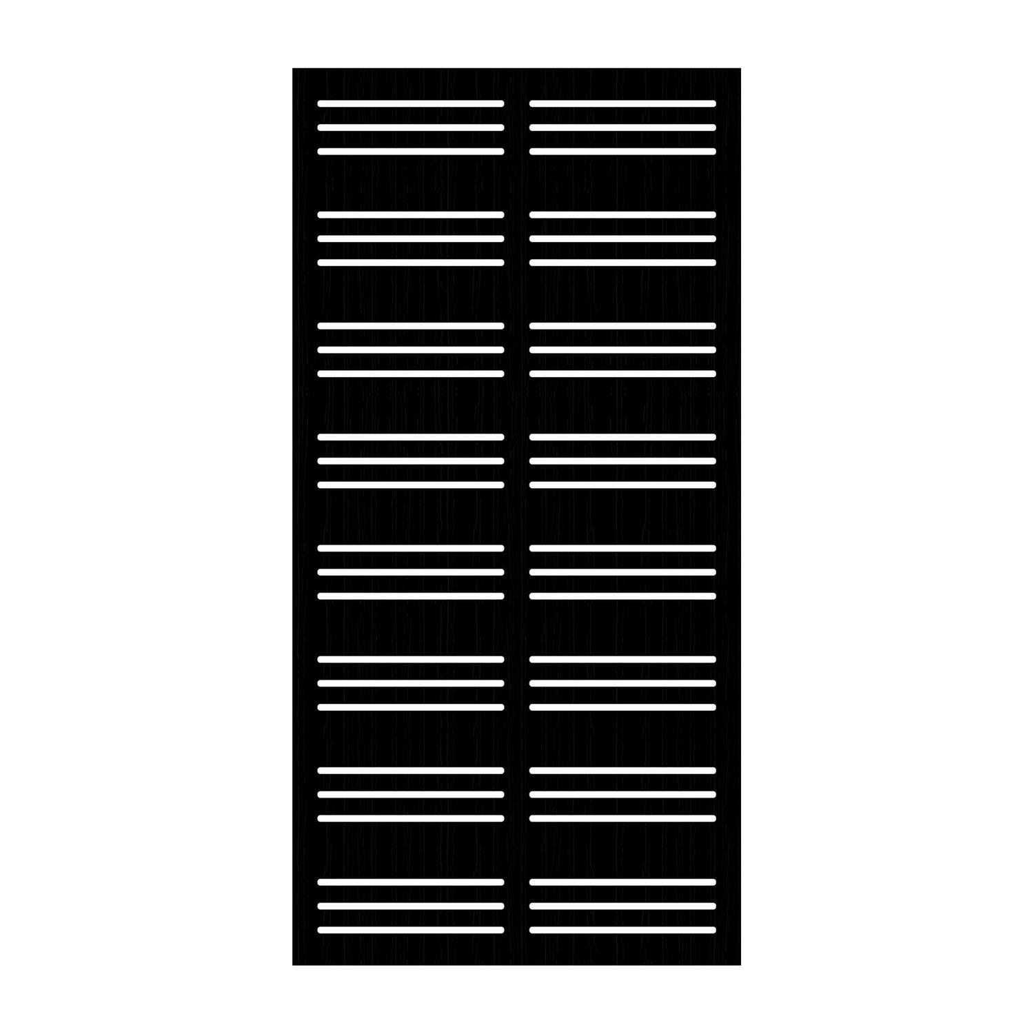 Louvre Decorative Screen 900 x 1800mm WPC Black