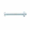 Round Head Bolt & Nut 3 x 25mm Zinc plated