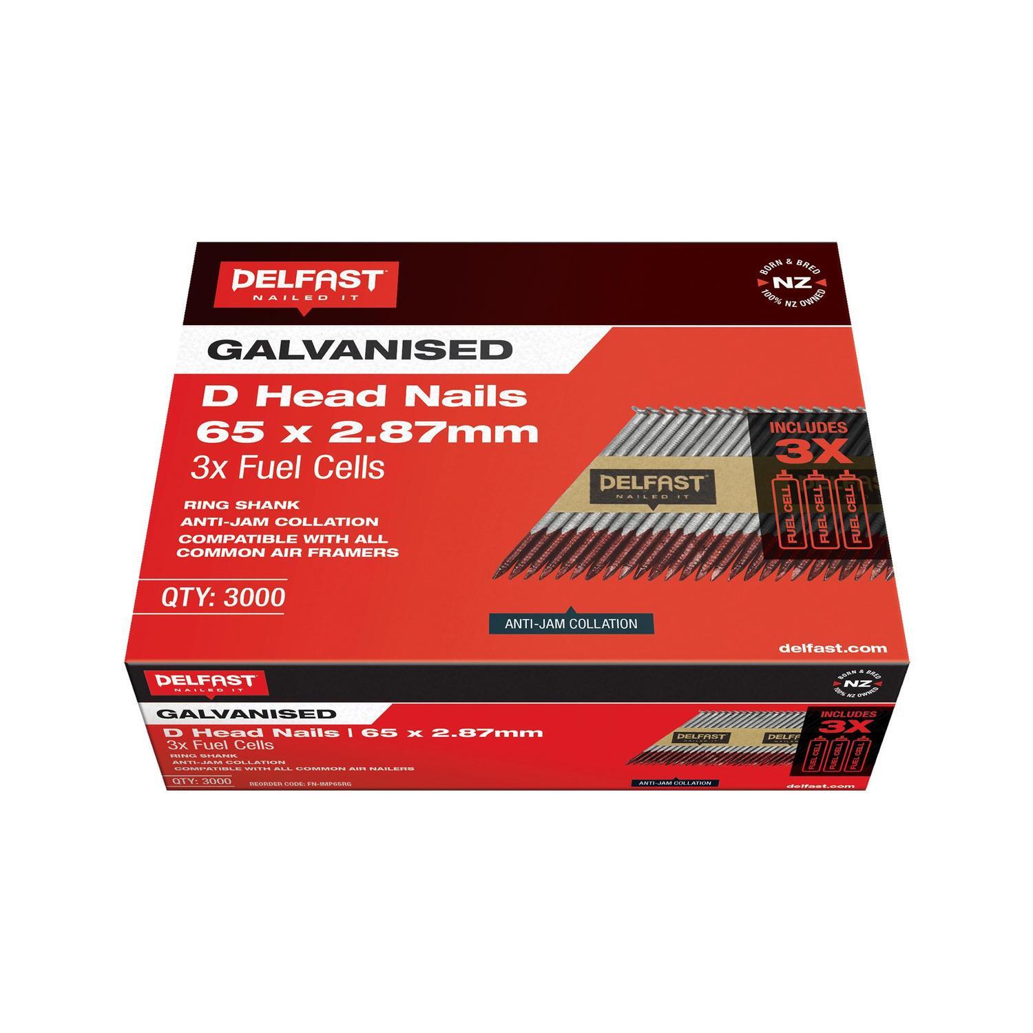 D-Head Collated Nails with Fuel Cells