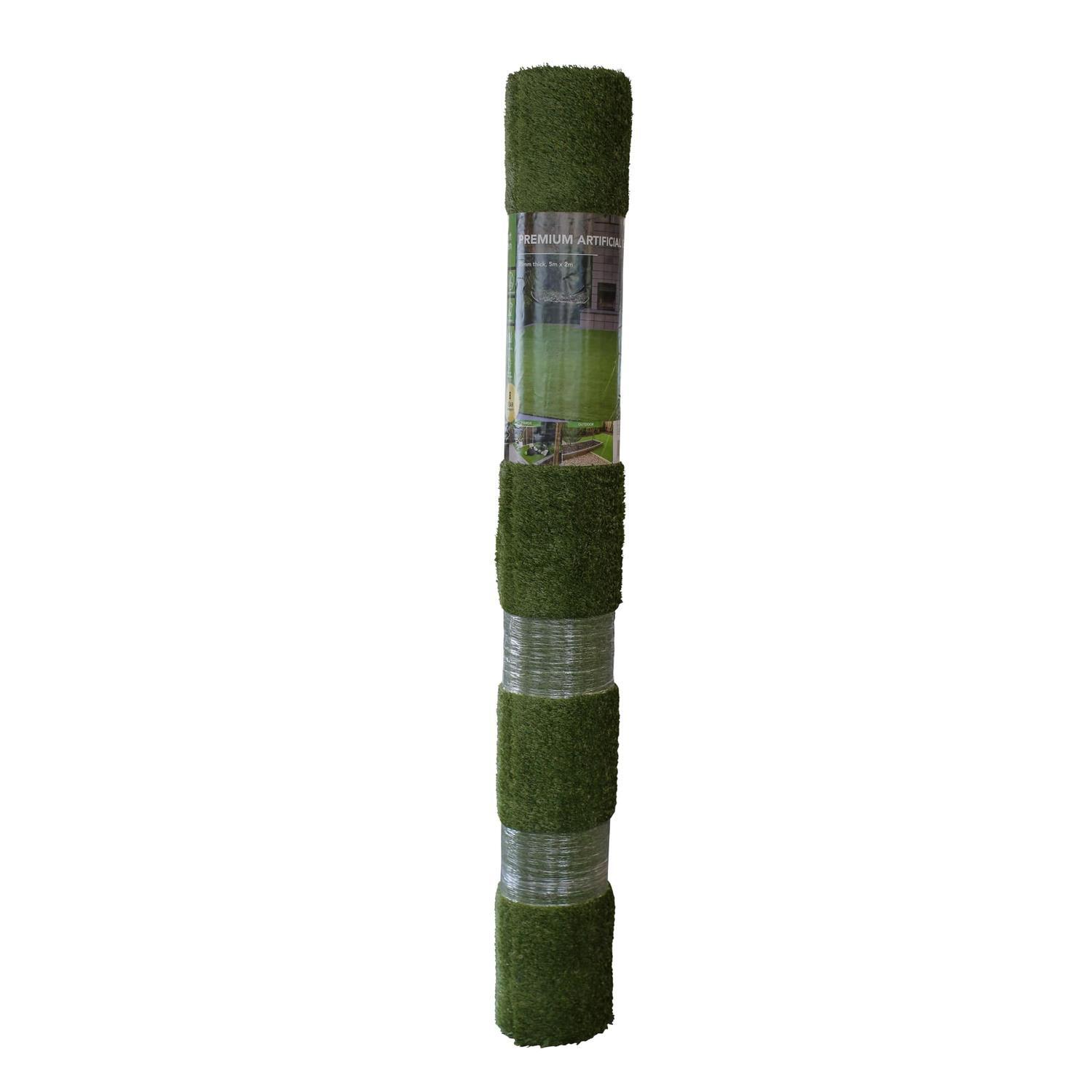 Premium Artificial Grass H: 25mm, L: 5000mm, W: 2000mm Green