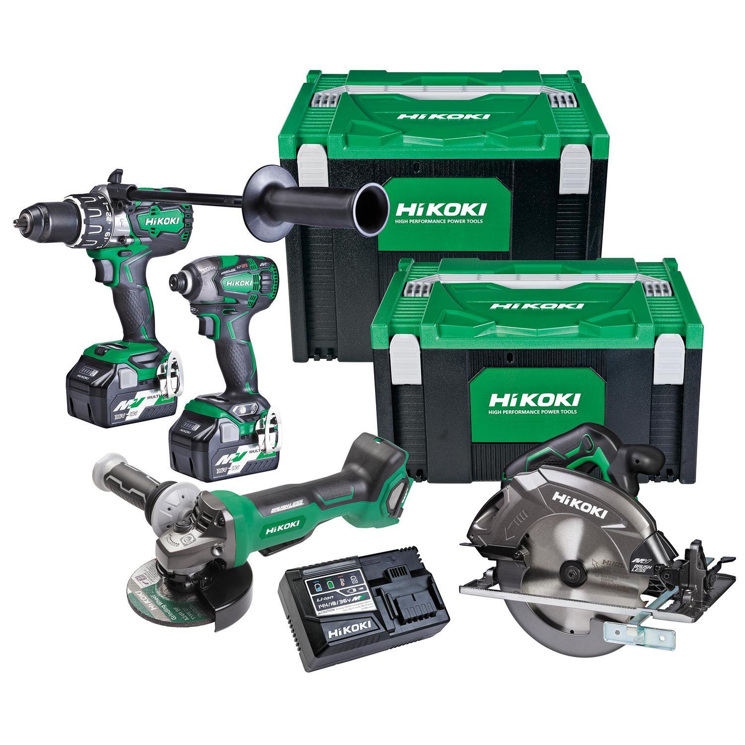 Cordless Brushless 4pc Power Tool Combo Kit