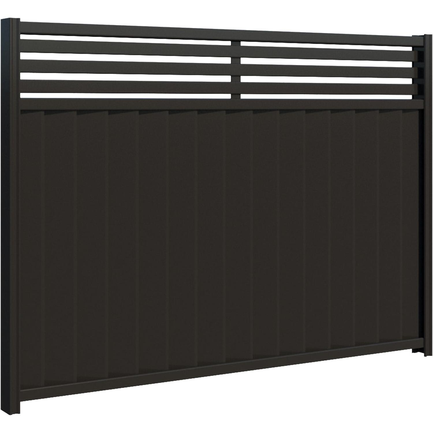 ColourWall Slat-Top Fence Panel H: 1500mm x W: 2380mm Thunder
