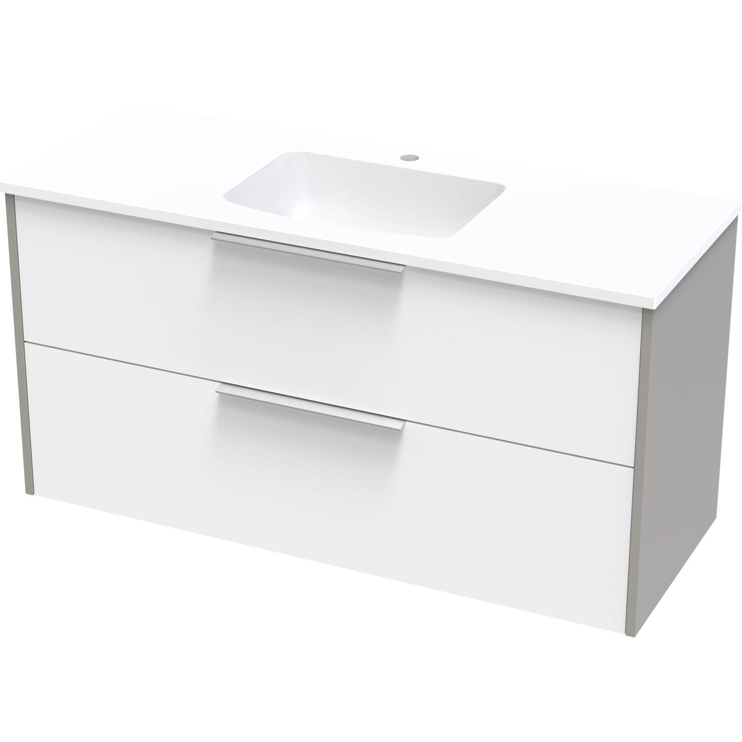 Nikau Grove 1200 Double Drawer Wall Ultra Gloss White/Colour