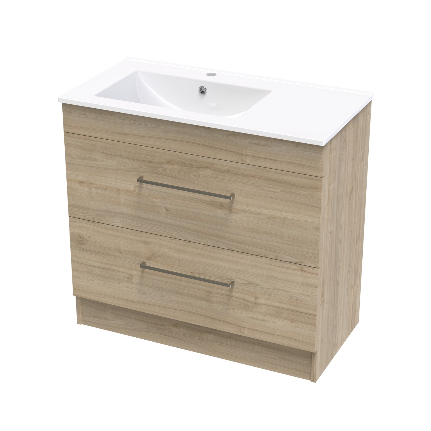 Cashmere Valley 900 Left Hand Bowl Double Drawer Floor Colour