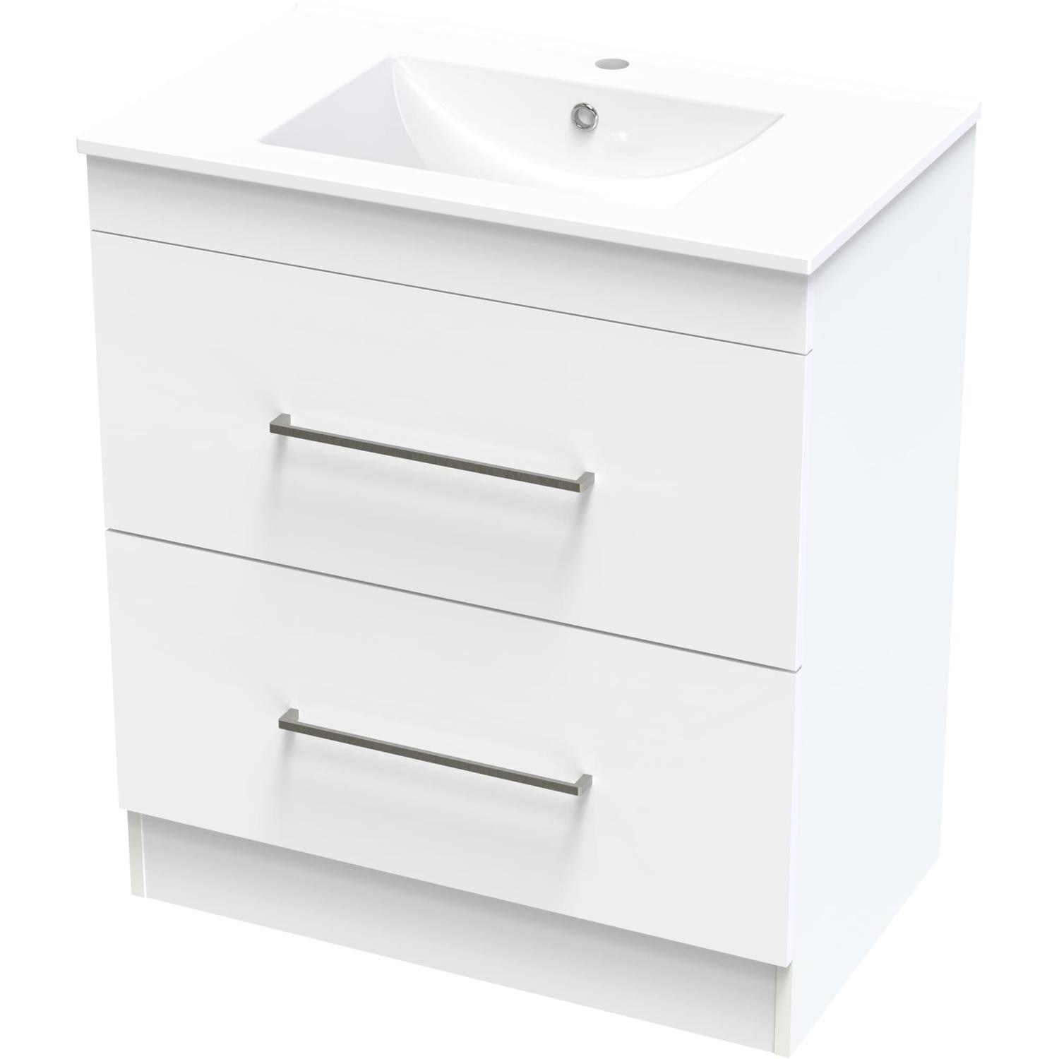 Cashmere Double Drawer Floorstanding Vanity