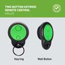 Two Button Keyring Garage Remote  Green