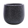 Tulip Round Terrazzo Pot M Black