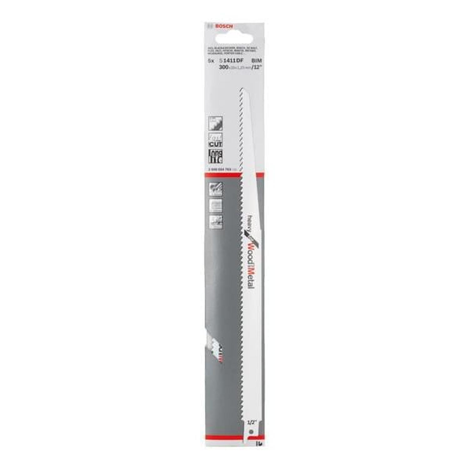 Wood and Metal Reciprocating Saw Blade 5PC Set 300mm
