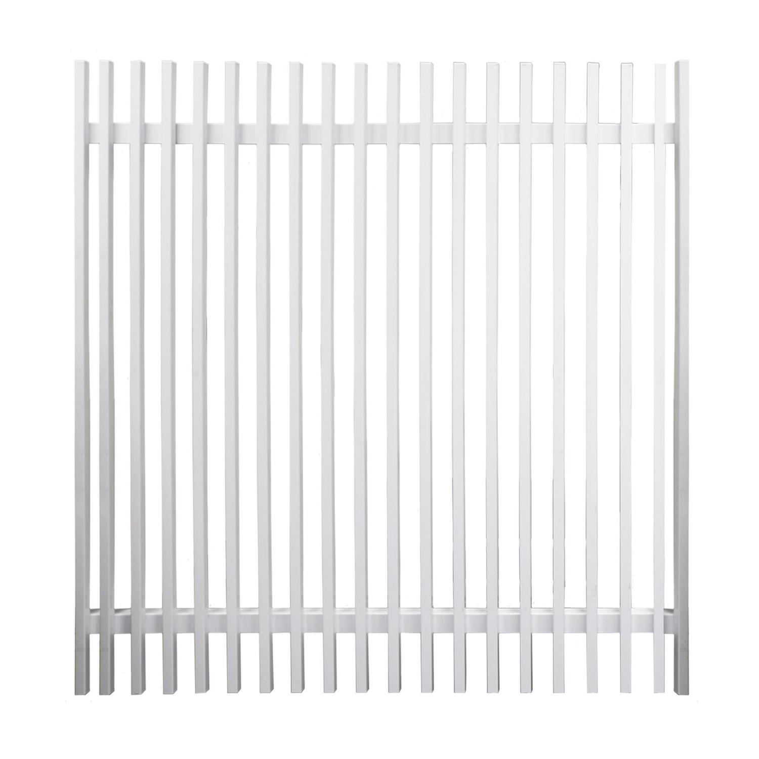 Aluminium Batten Driveway Gate W:1470mm, H:1750mm, D:65mm White