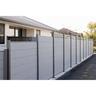 Composite Fence Panel With Slat Top