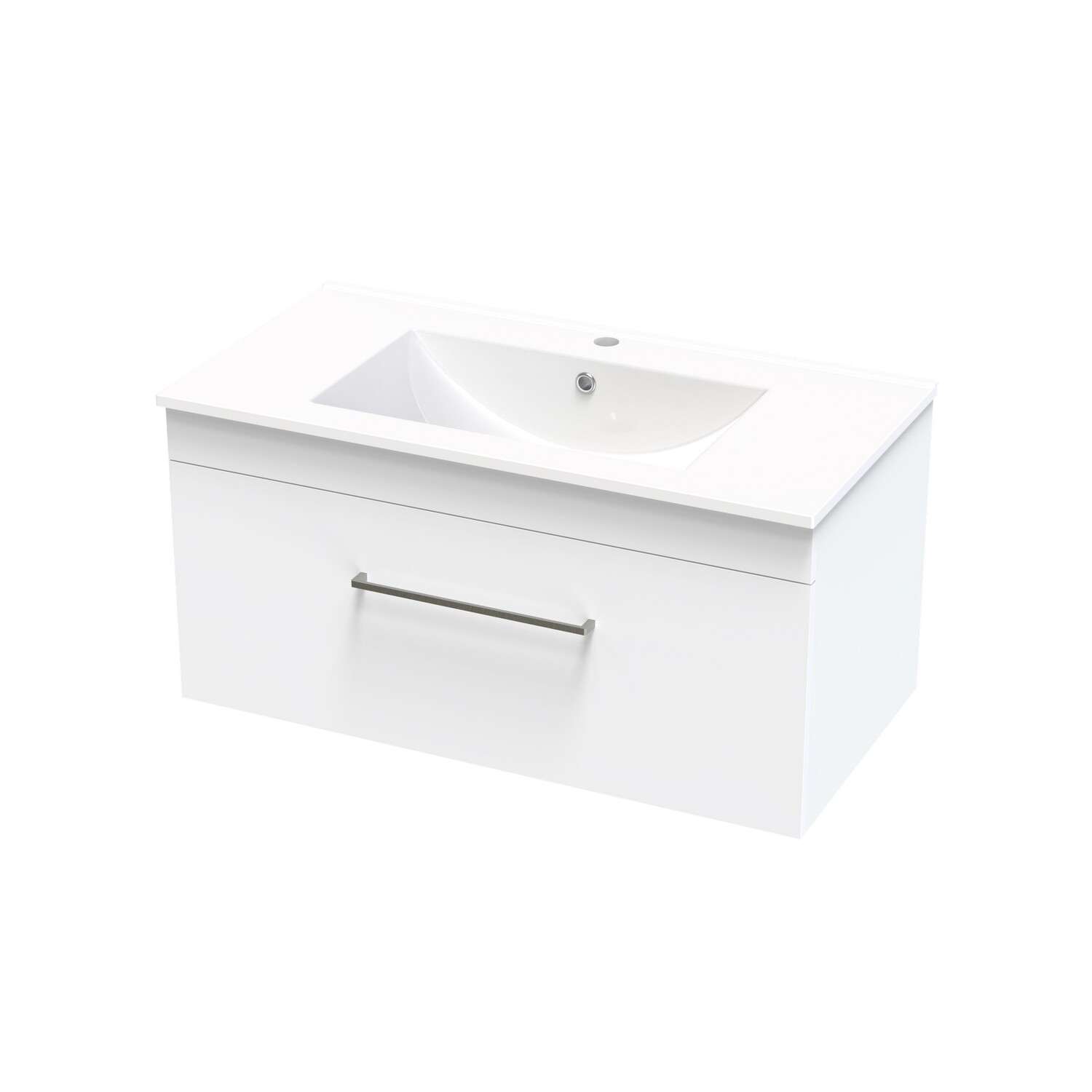Cashmere Single Drawer Wall Hung Vanity