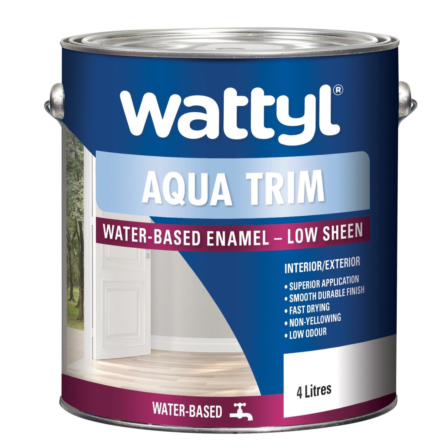 Water Based Low Sheen Enamel White 4 litre