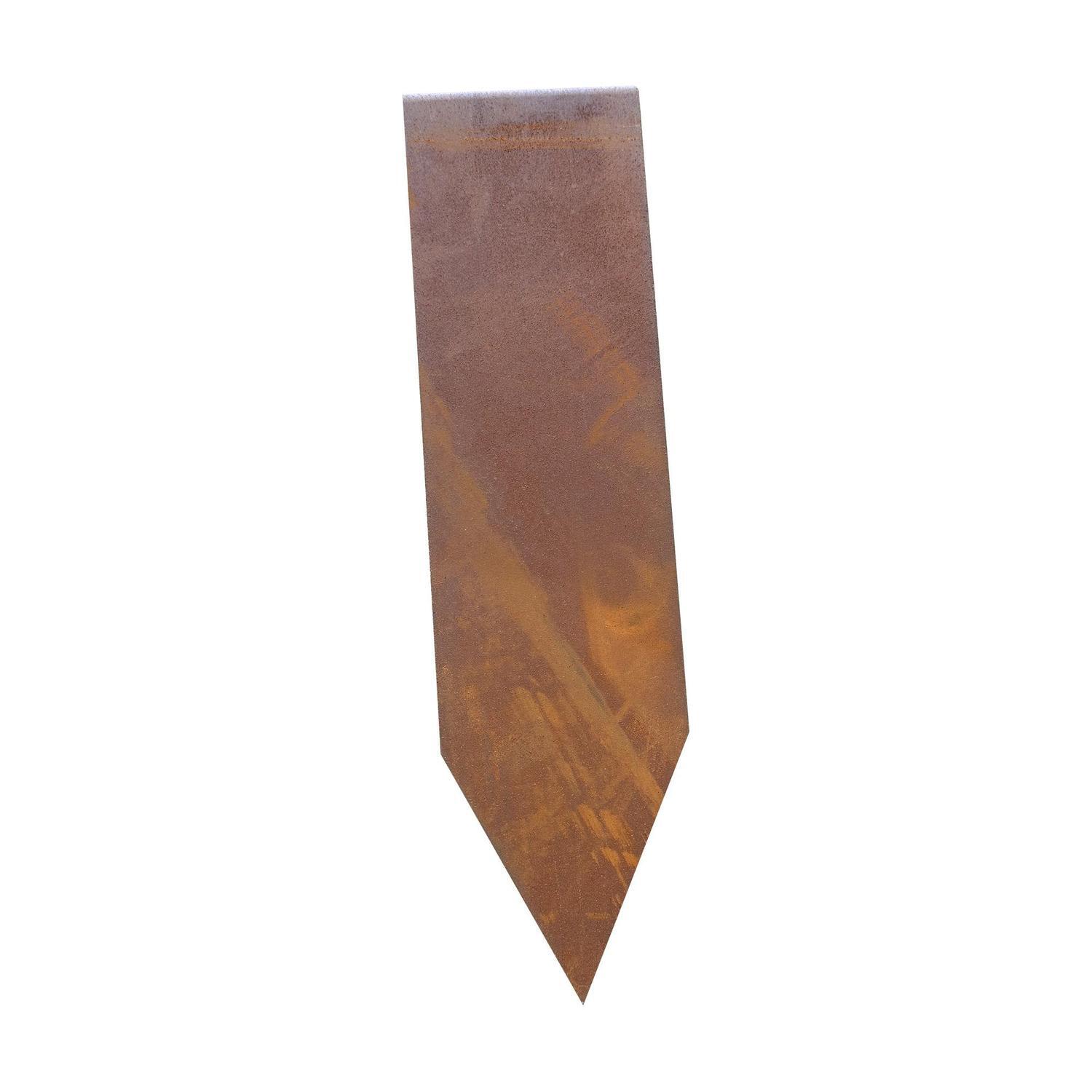 Corten Steel Landscape Edging Straight Peg 300mm Rust