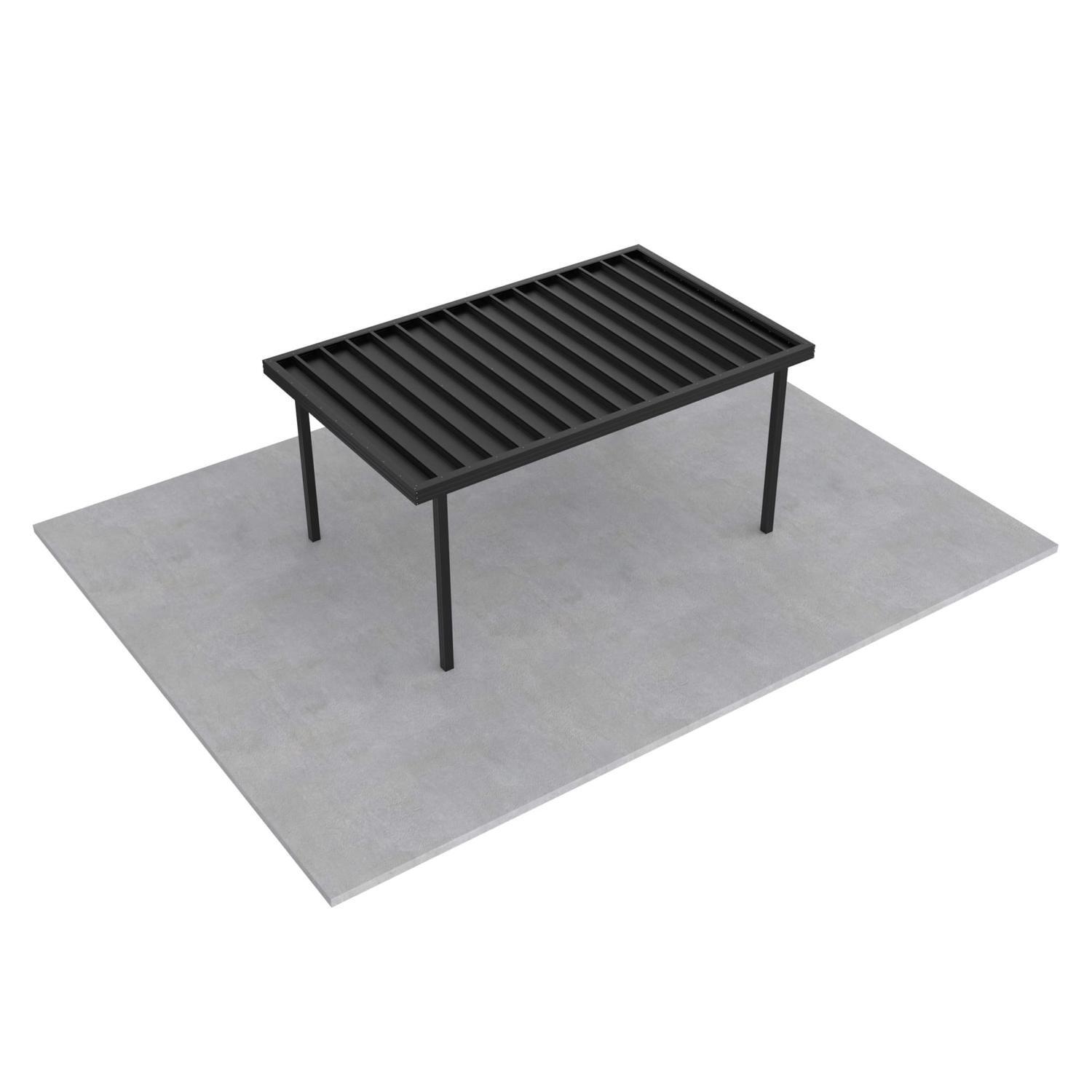 Single Carport L: 4850mm, W:3000mm, H:2100mm Black