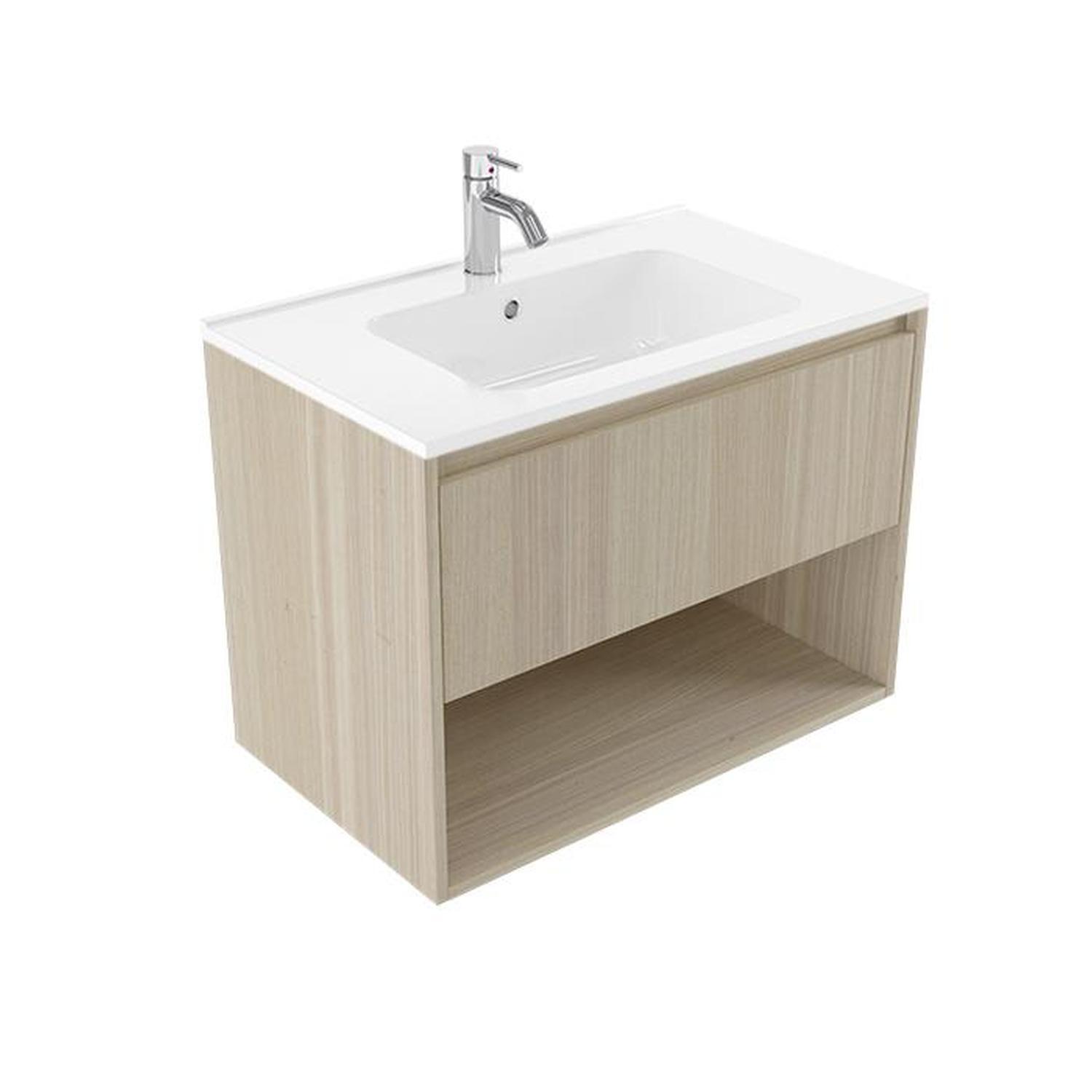 Wall Vanity 750mm Seasoned Oak