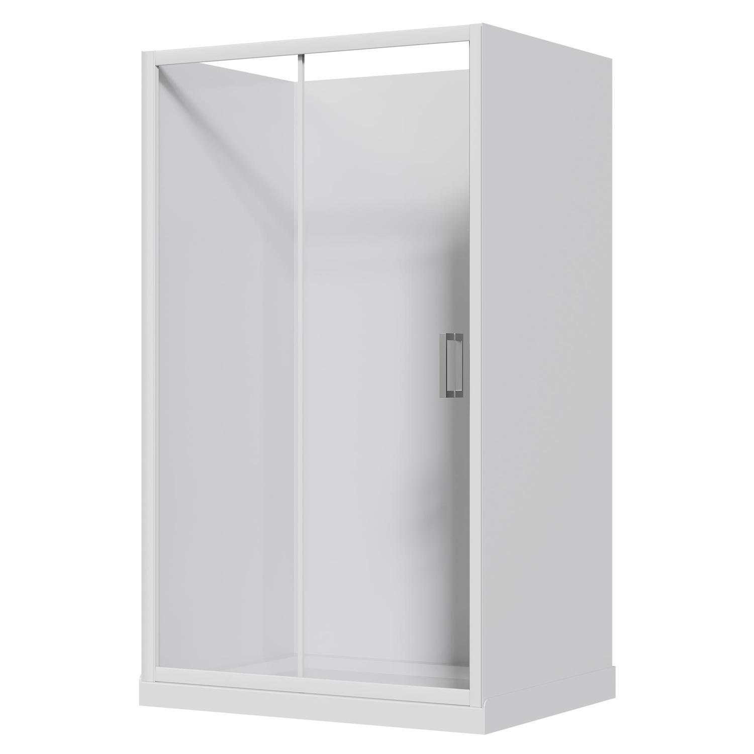 Alcove Flat Wall Acrylic Shower 1200 x 900 x 2015mm White