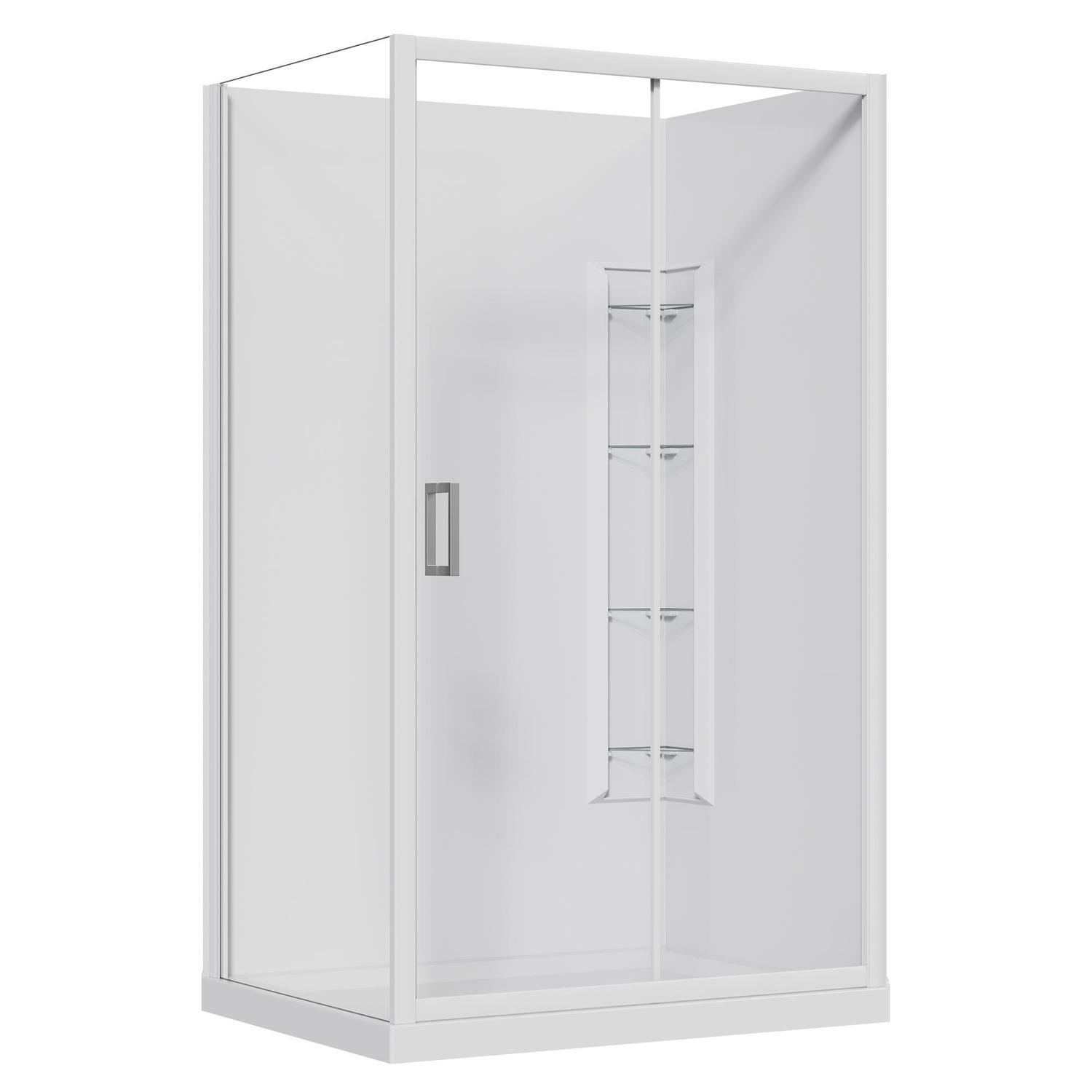 2 Sided Slider Corner Mould Acrylic Shower RH 1200 x 900 x 2015mm White