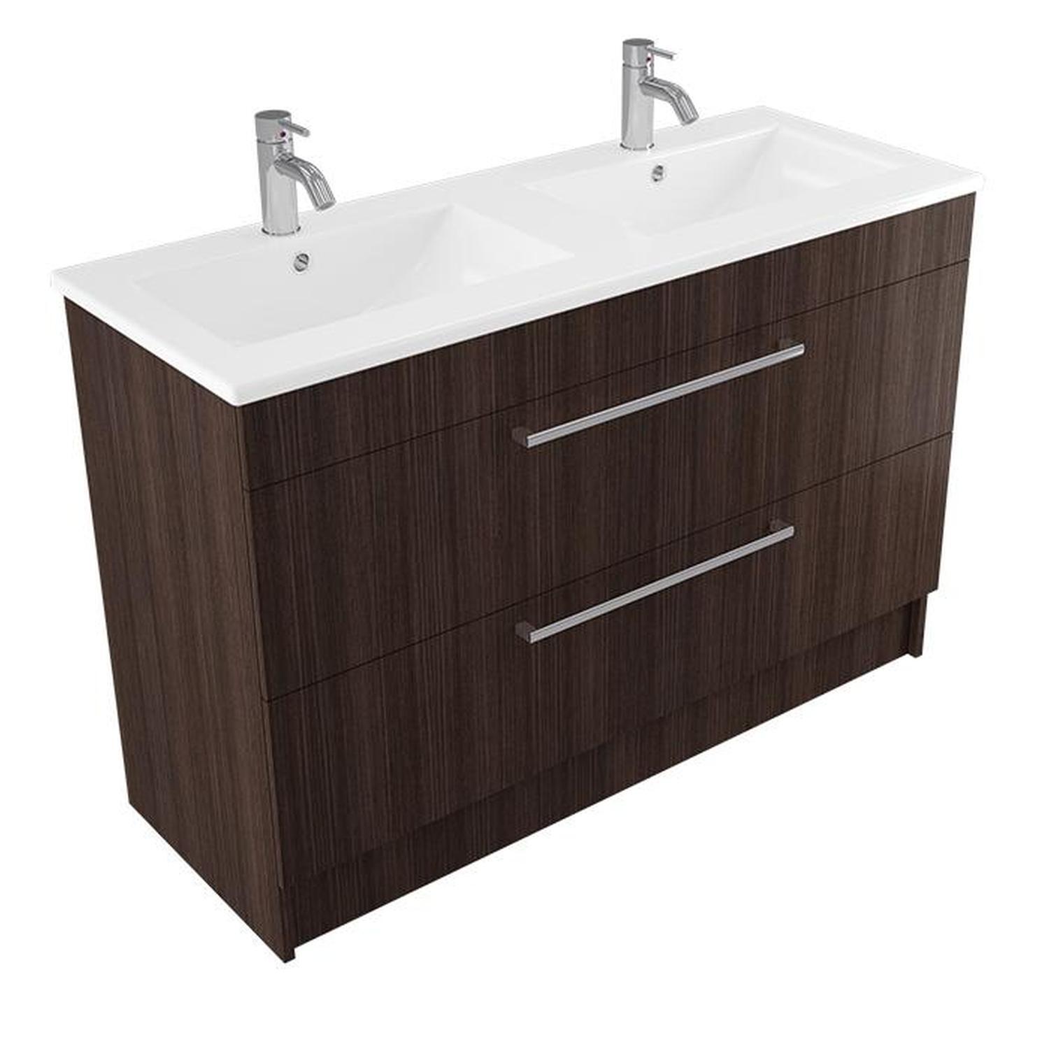 Calais Floor Vanity 1200mm Charred Oak