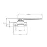 Window Handle Low Profile Right-Hand Sub Fix 80mm Black