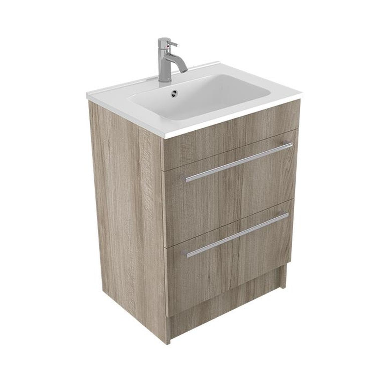 Floor Vanity 600mm Walnut