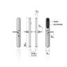 D-LOCK DIGITA LOCK STAINLESS STEEL FOR SLIDING DOOR 35MM BACKSET