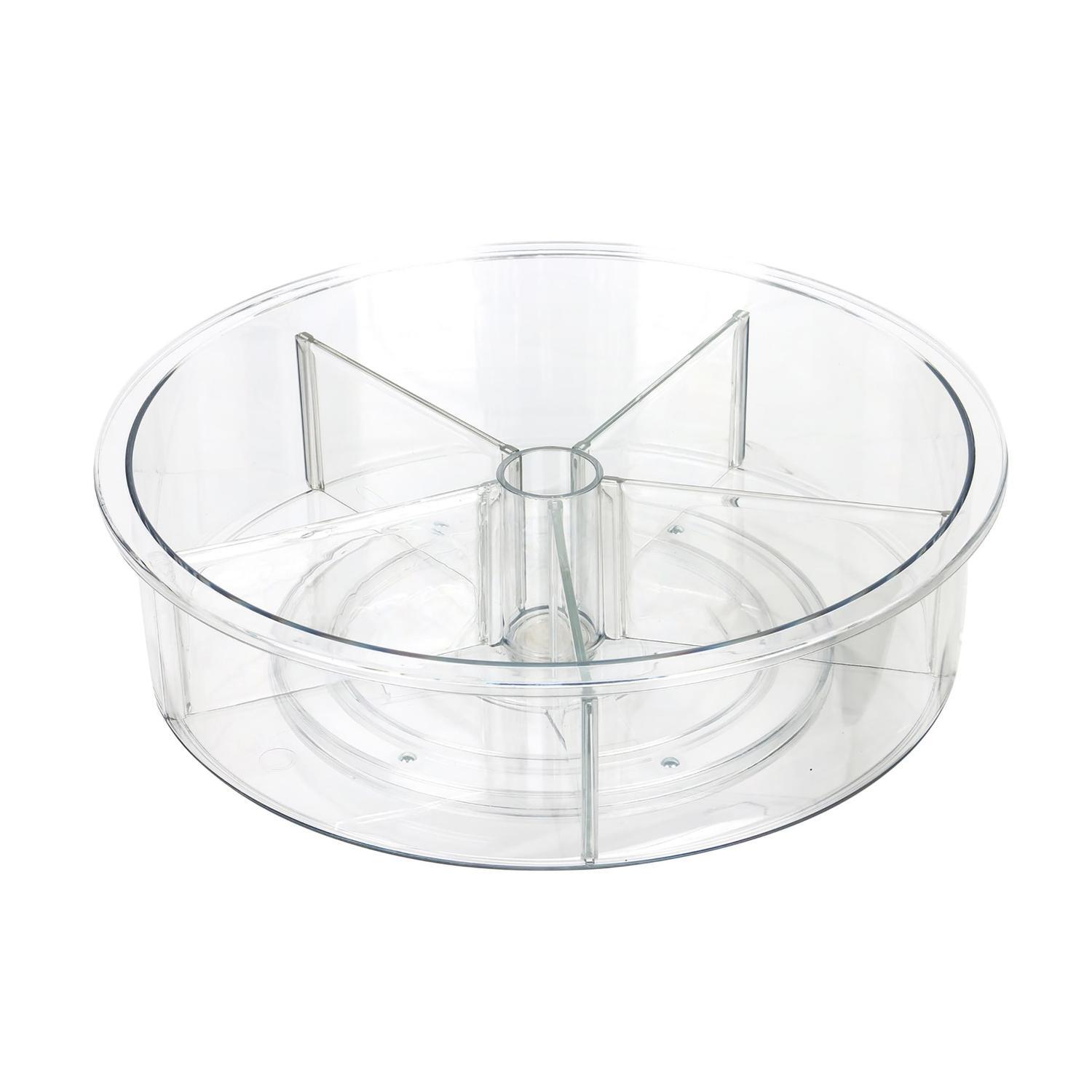 Turntable with Dividers 310mm Clear