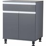 Garage Base Cabinet Single Drawer H: 924mm, W: 700mm, D: 543mm Grey