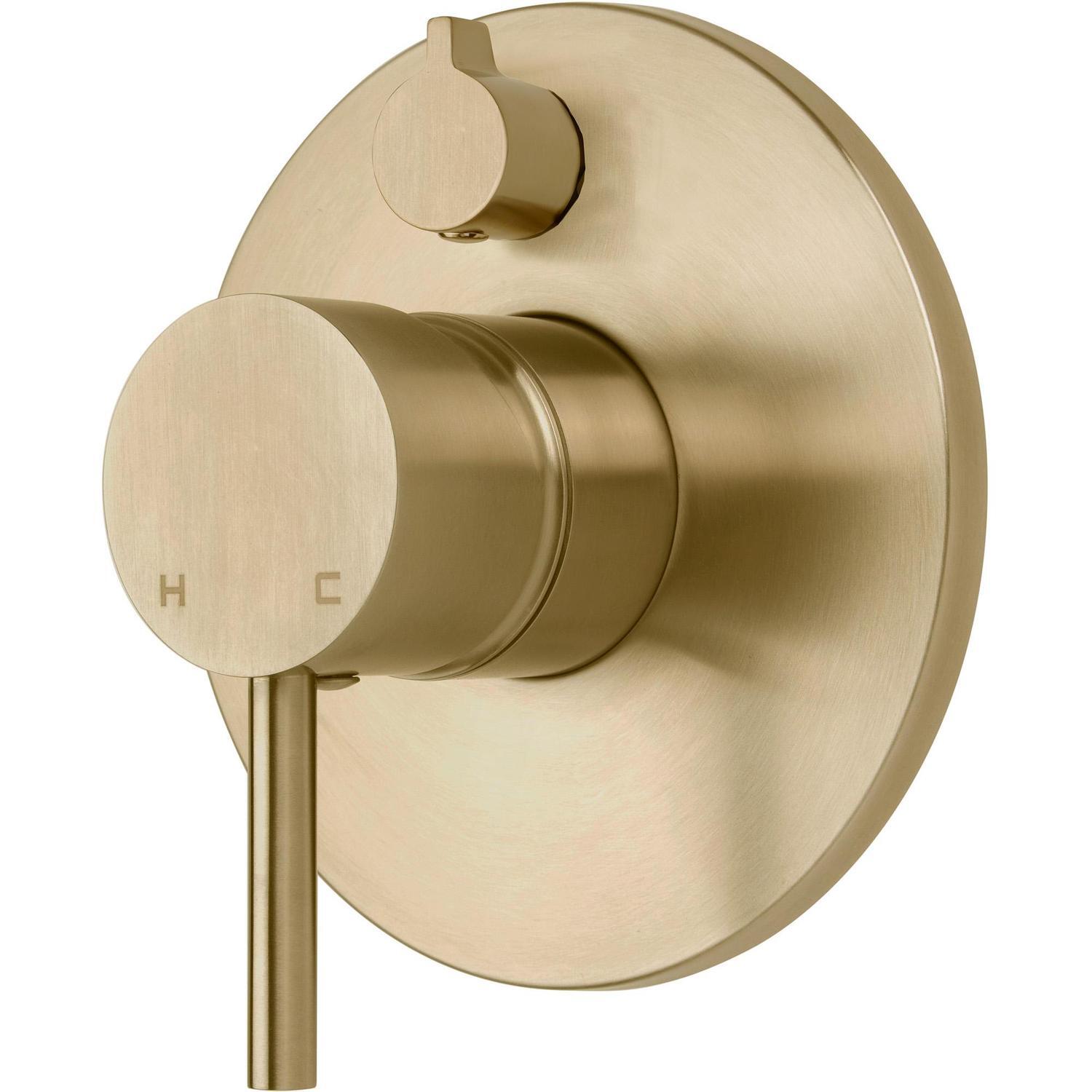 Diverter Shower Mixer  Brushed Brass (PVD)