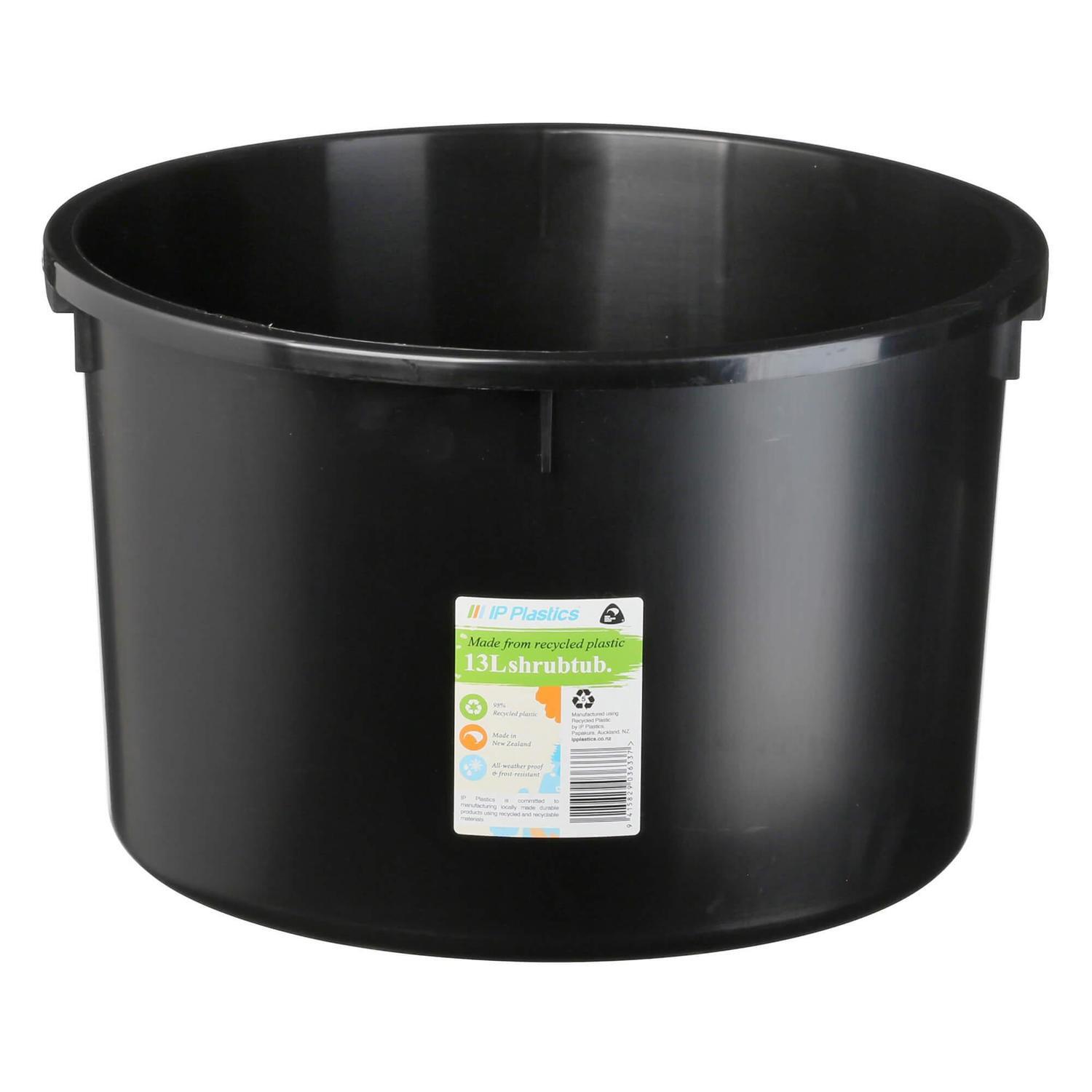 Shrub Tub Black Recycled 13 litre