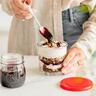 Glass Jar with Plastic Lid Set of 6