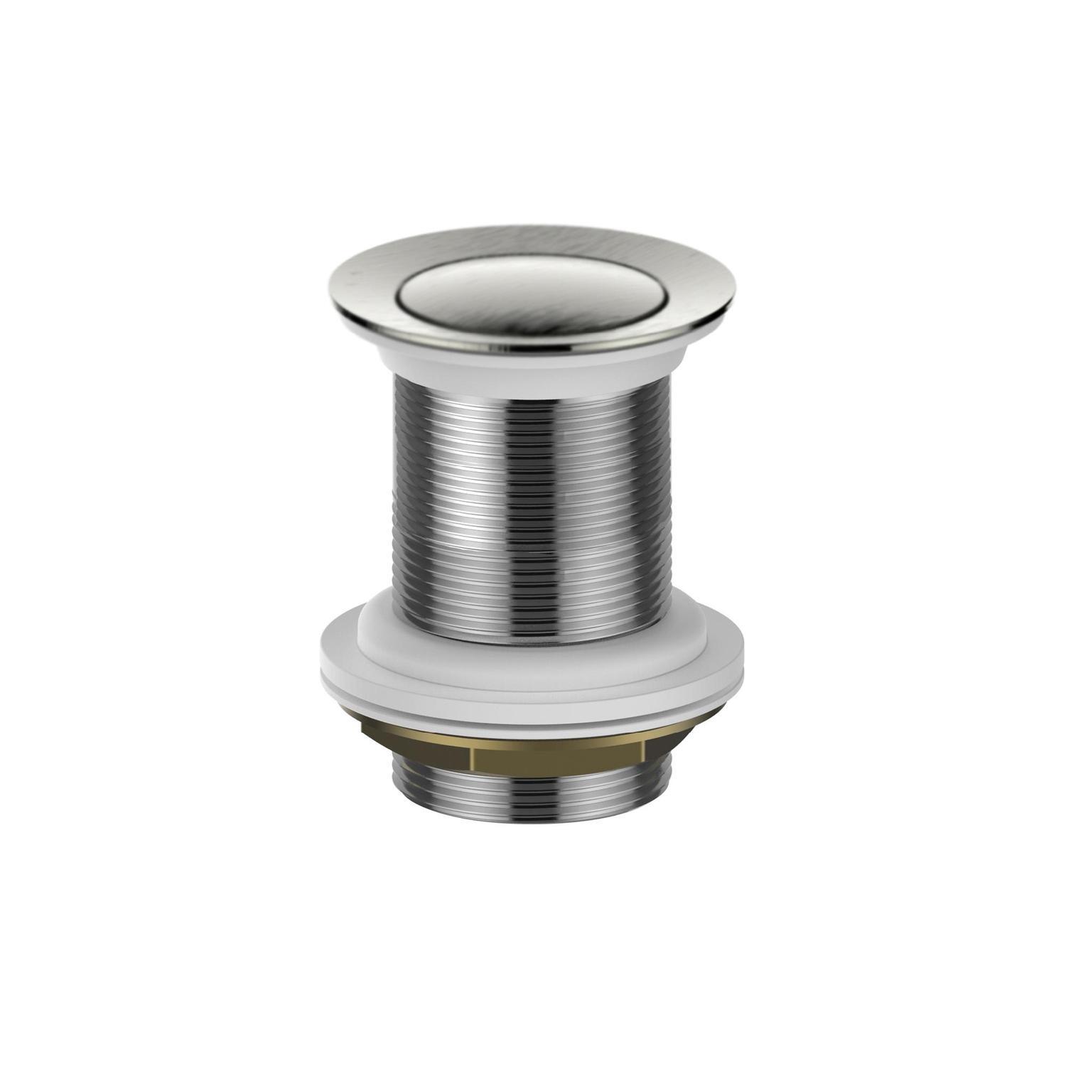 Pop-Up Basin Waste with No Overflow 40mm Brushed Nickle