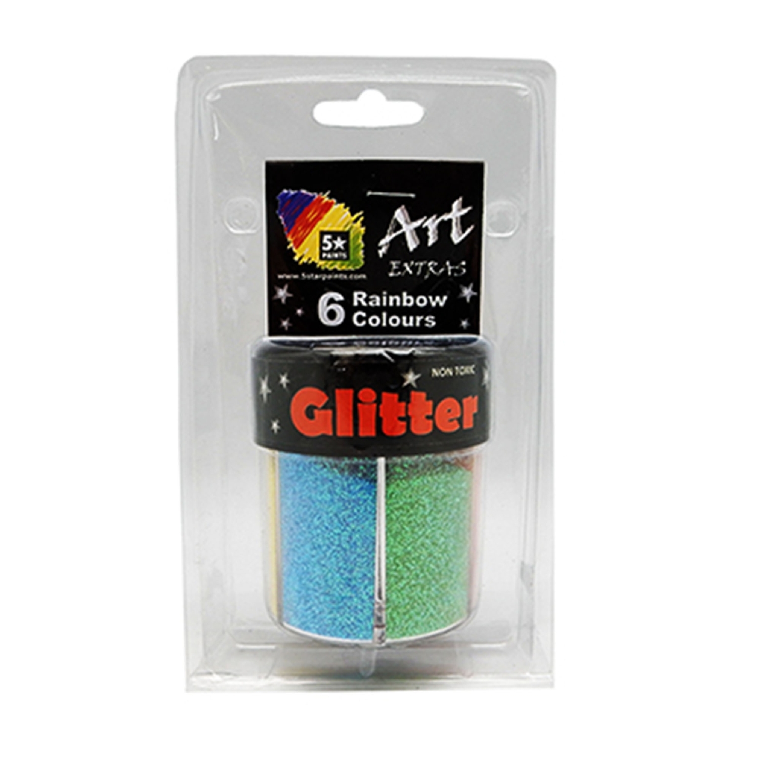 Glitter Shaker Rainbow Colours