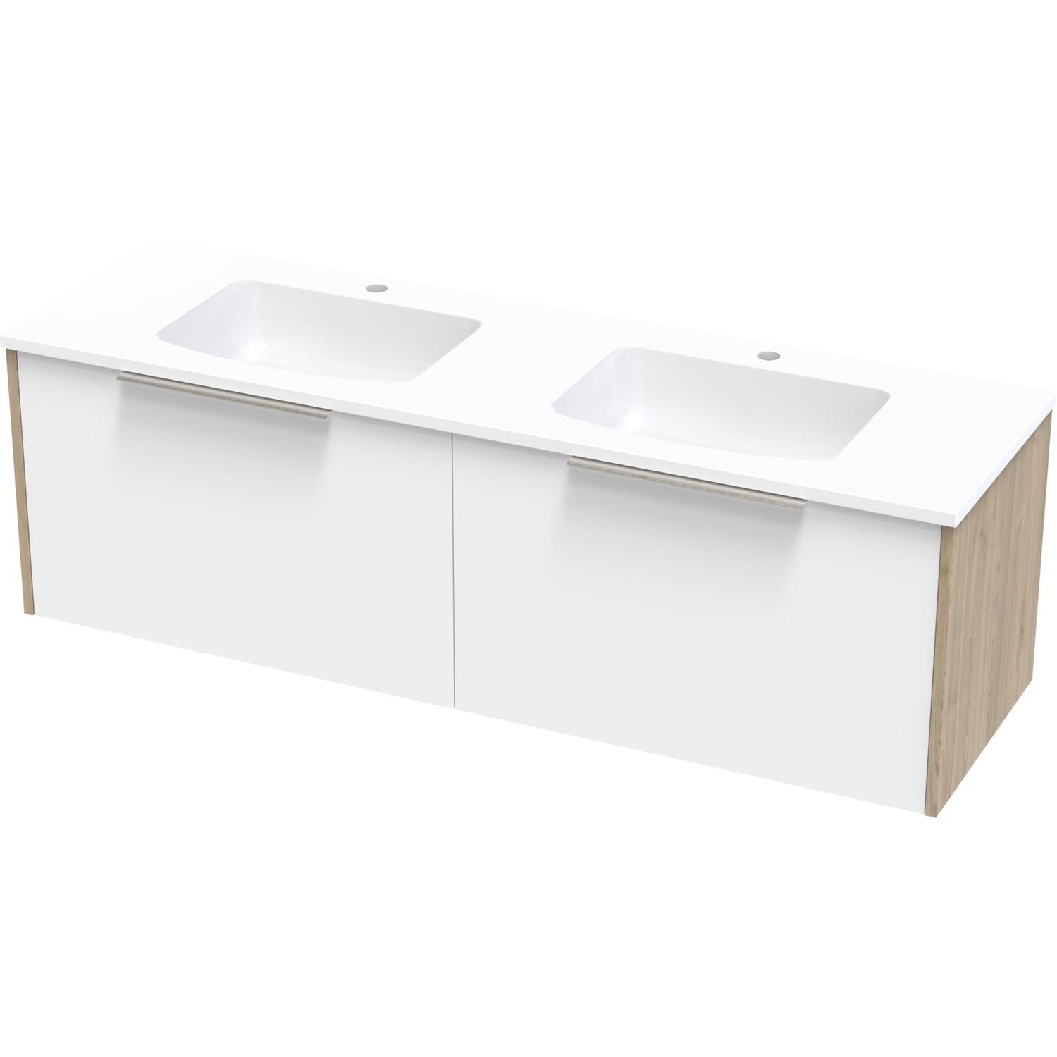 Nikau Grove 1500Db Single Drawer Ultra Gloss White/Colour