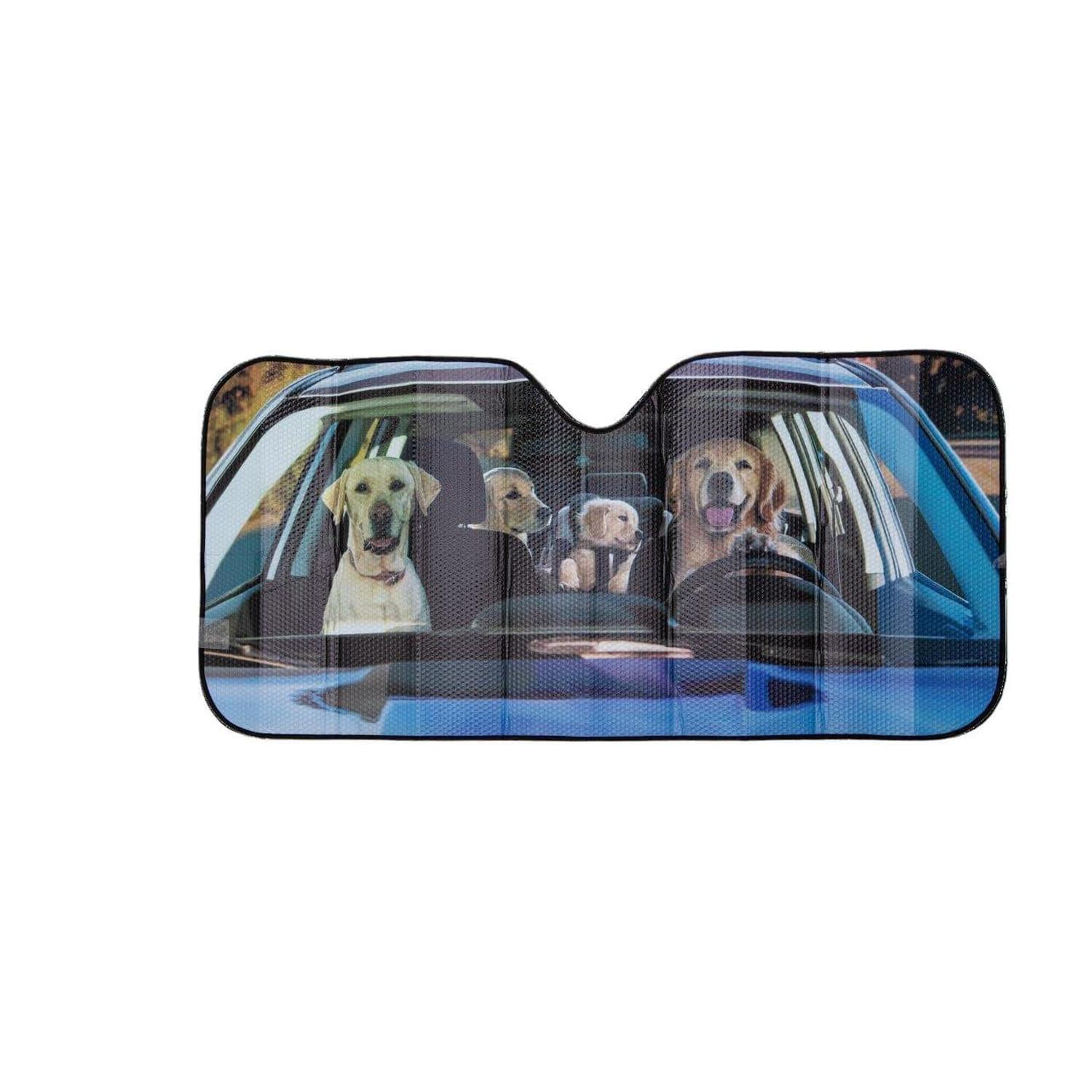 Car Sunshade Dogs Driving