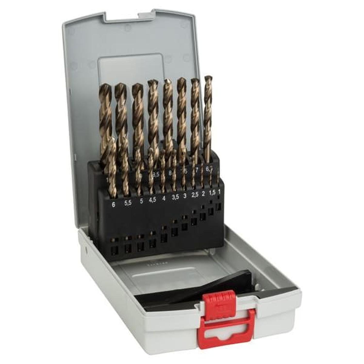 HSS Metal Twist Drill Bit 19PC Set 1-10mm