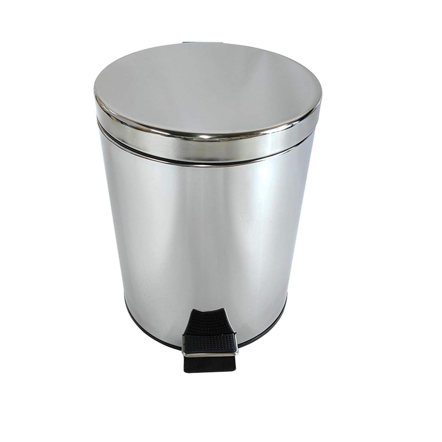 Pedal Bin 12 litre Round Stainless Steel