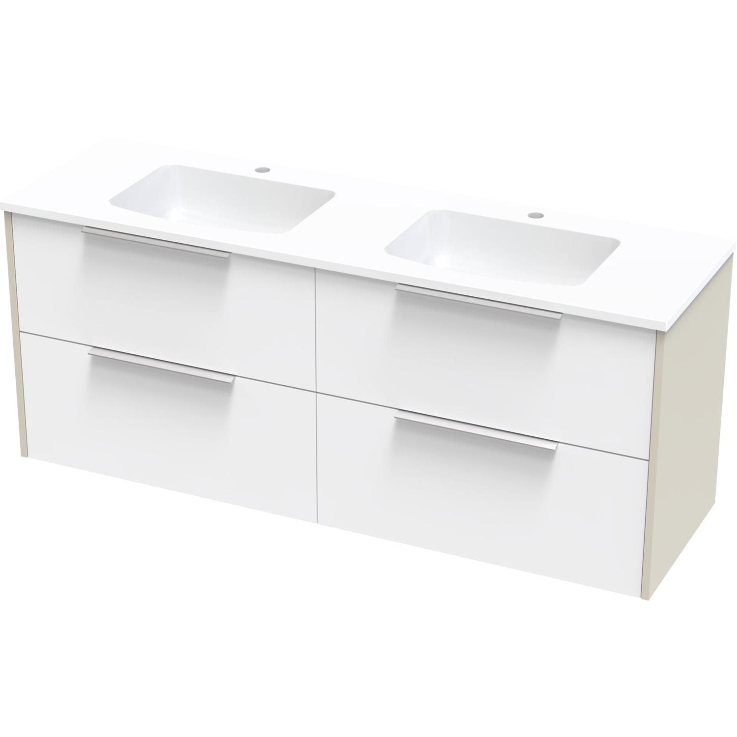 Nikau Grove 1500Db Double Drawer Wall Ultra Gloss White/Colour