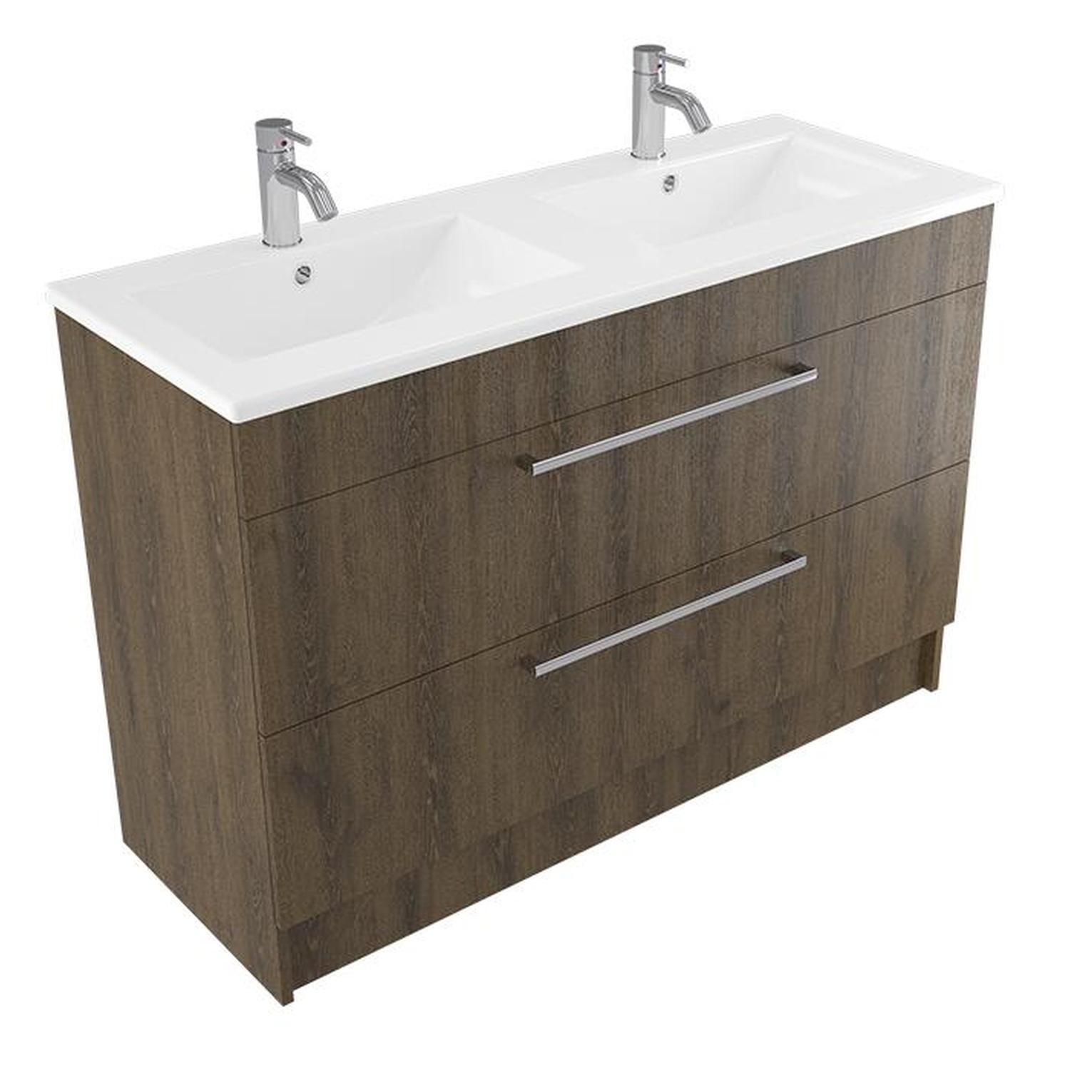 Calais Floor Vanity 1200mm Smokey Oak