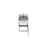 Single Cupboard Laundry Tub 555mm White