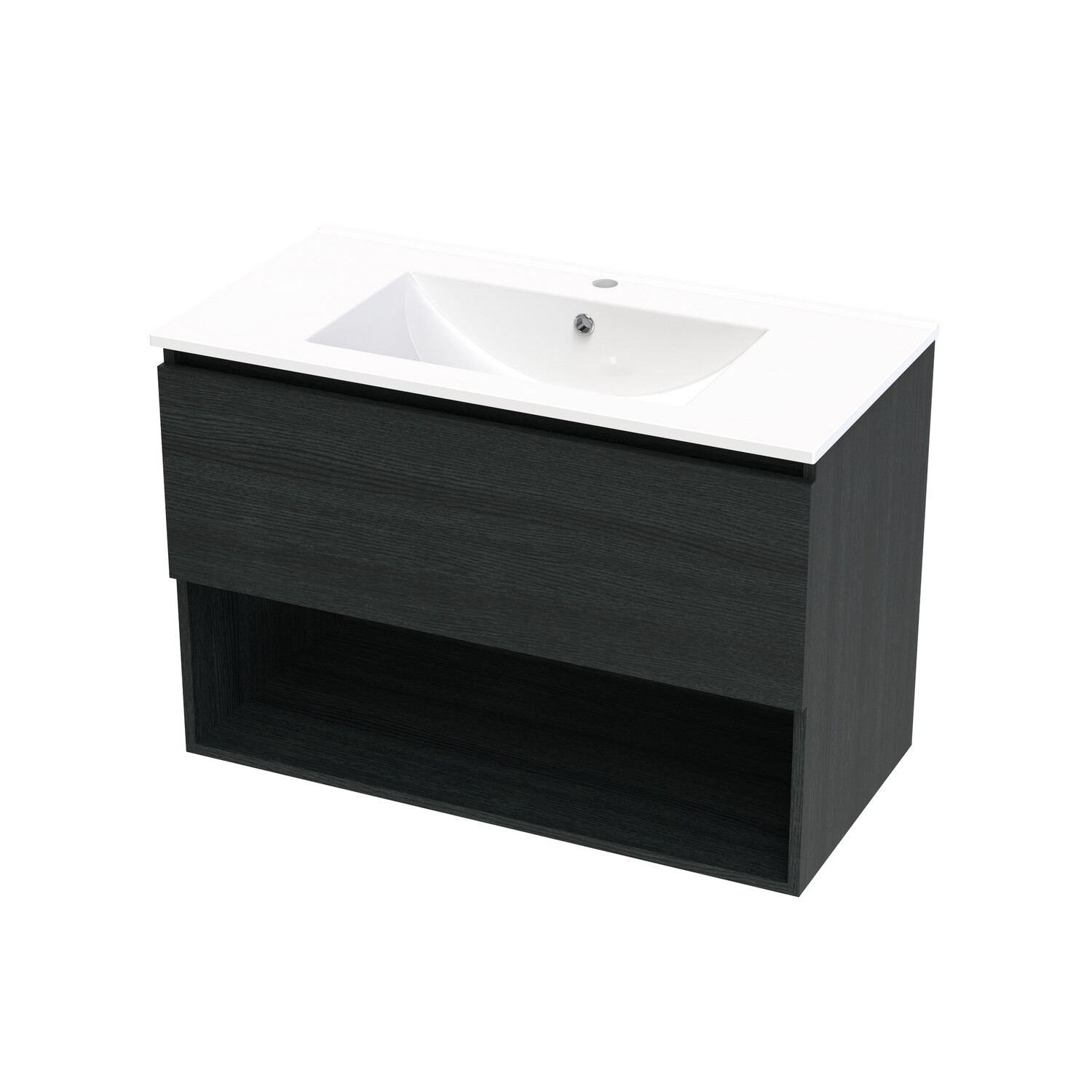 Single Drawer Open Wall Hung Vanity