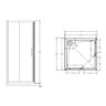 2 Sided Slider Corner Mould Acrylic Shower Offset Waste 900 x 900 x 2015mm Black