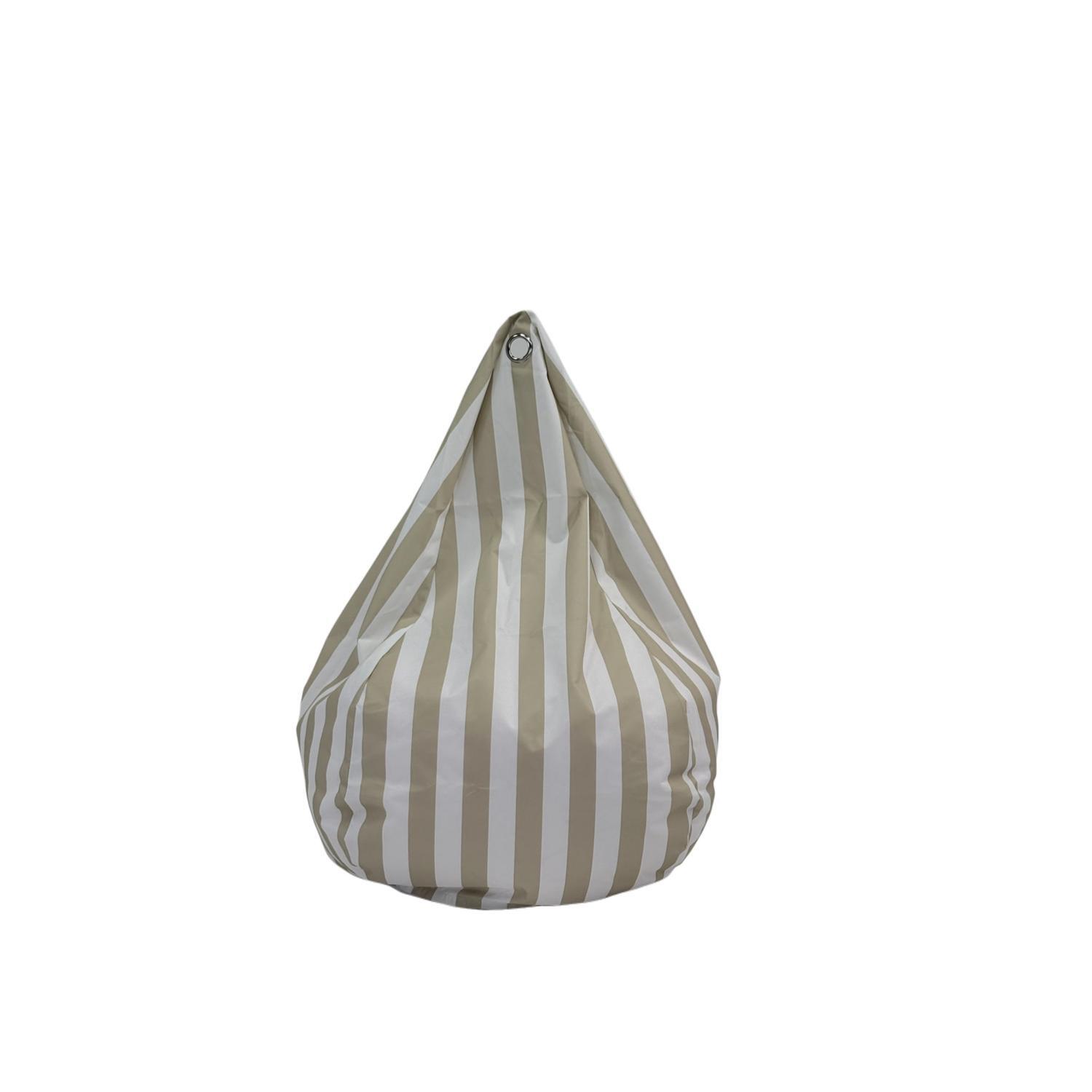 Outdoor Bean Bag Cover Taupe Stripe