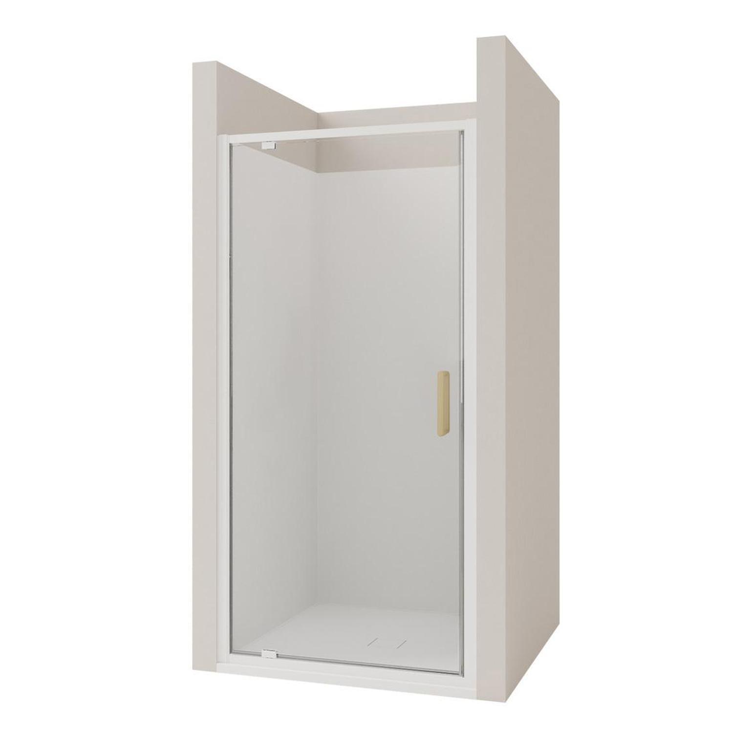 3 Side Tiled Wall Shower 900 x 900mm Brushed Gold