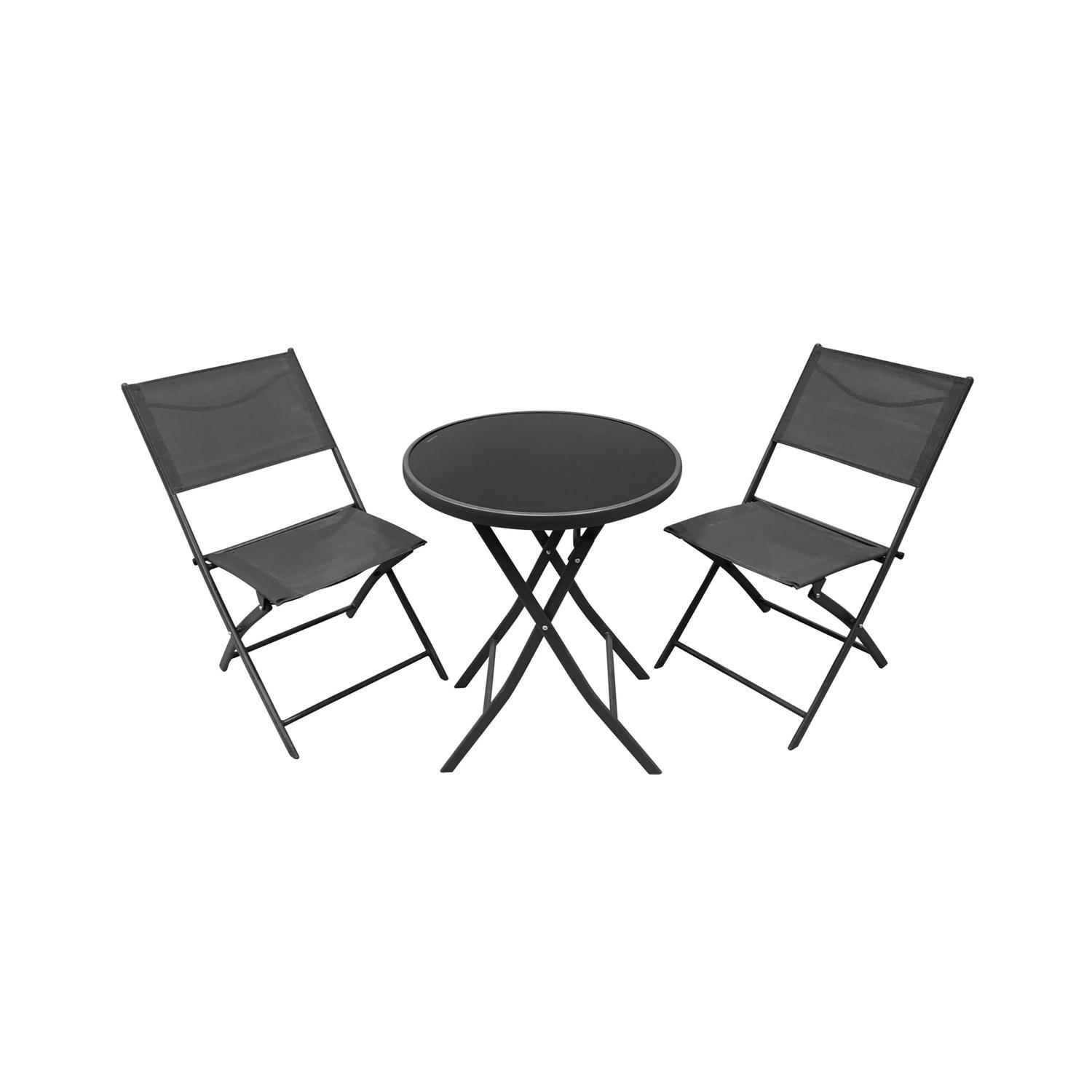 Nero Outdoor 3 Piece Cafe Setting