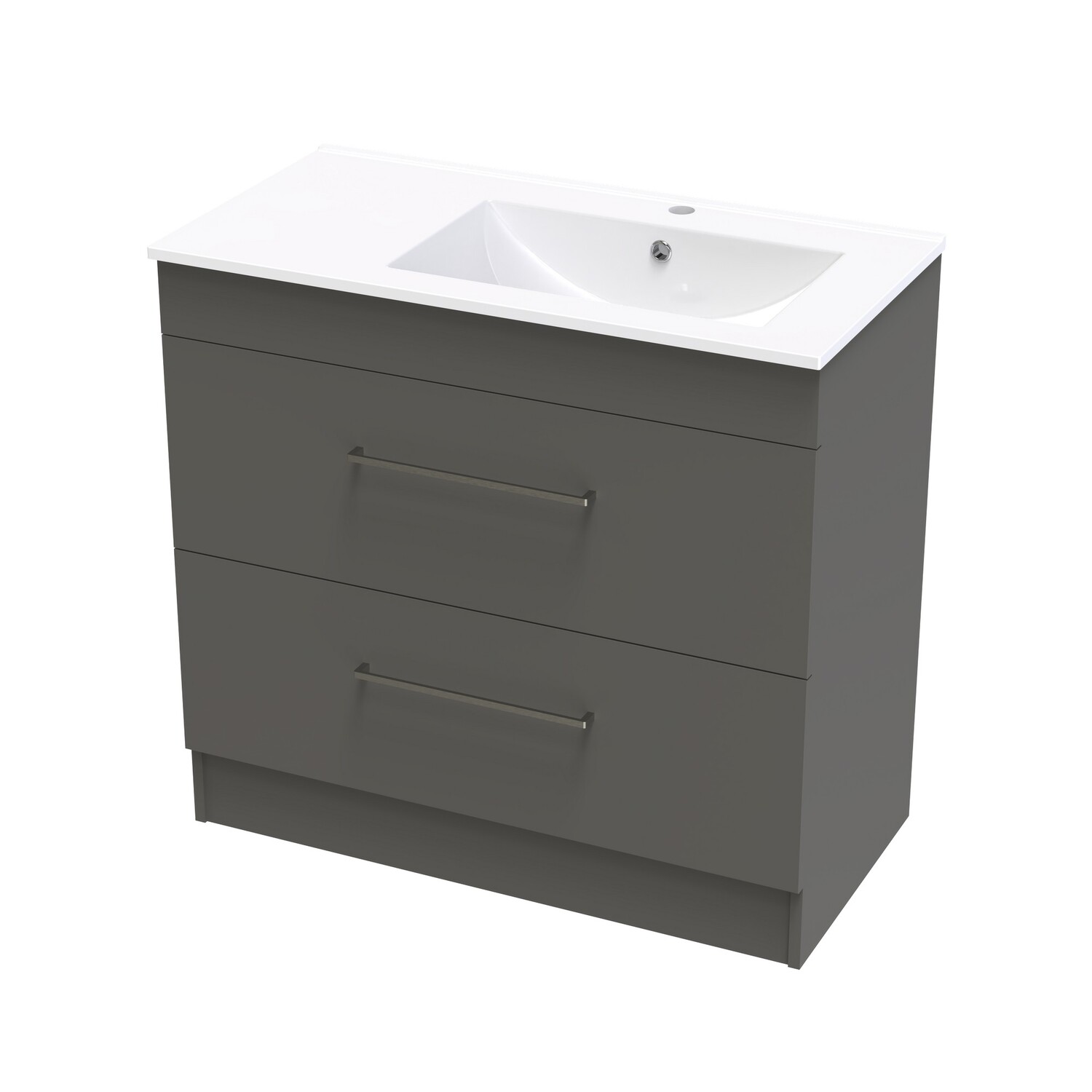 Cashmere Valley 900 Right Hand Bowl Double Drawer Floor Colour