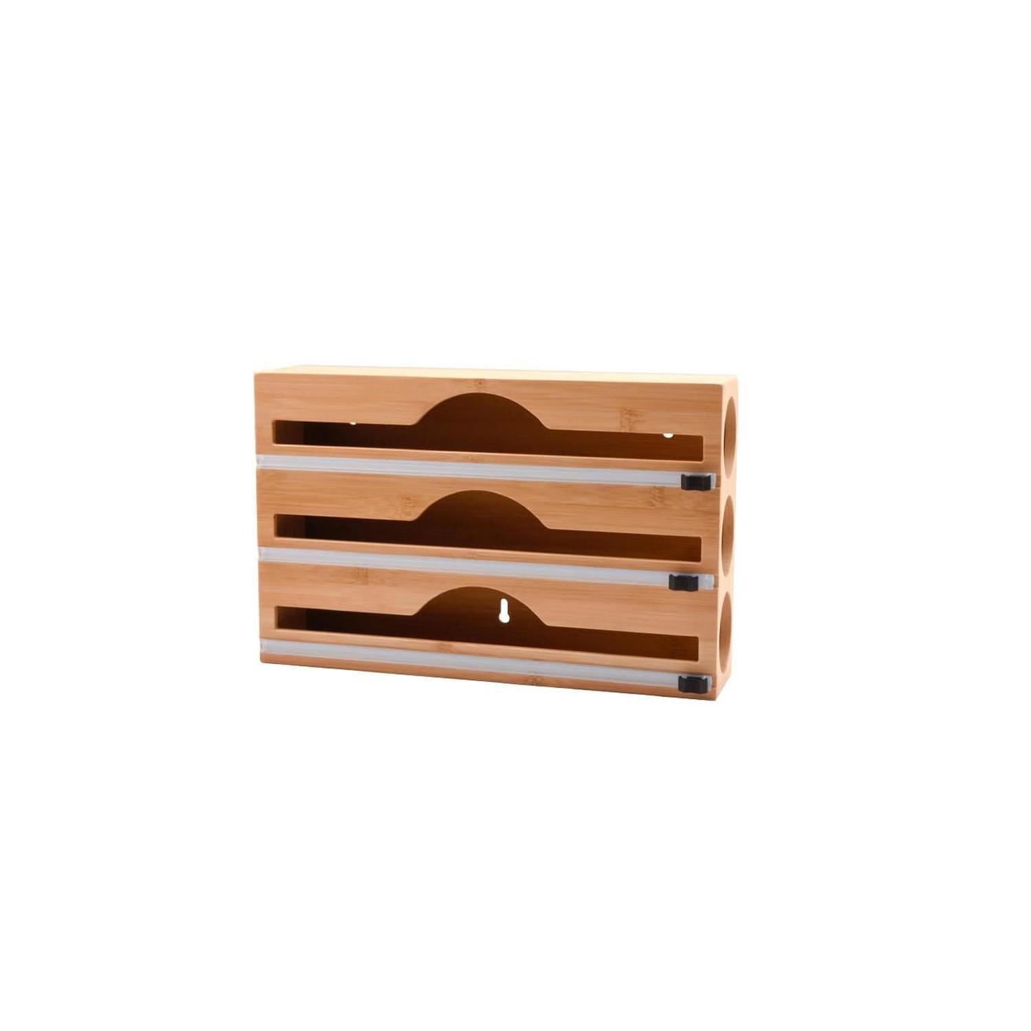 Kitchenen Wrap Holder Bamboo 33.5 x 7 x 21.2 cm