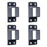 Aluminium Modern Picket Panel Brackets, Pack of 4  W: 48mm, H: 95mm, D: 30mm Grey